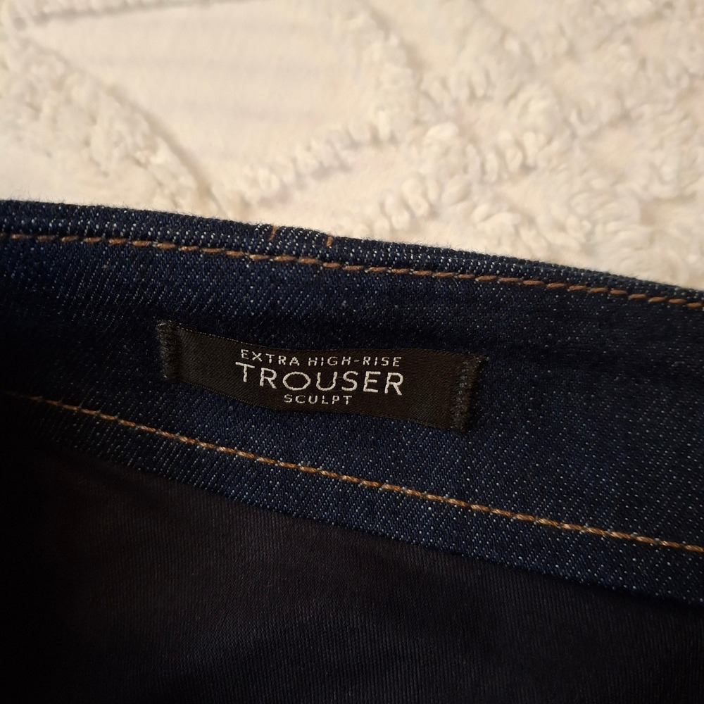 White House Black Market Womens 10 High Rise XHR Sculpt Trouser Blue Jeans NWT - Picture 8 of 10